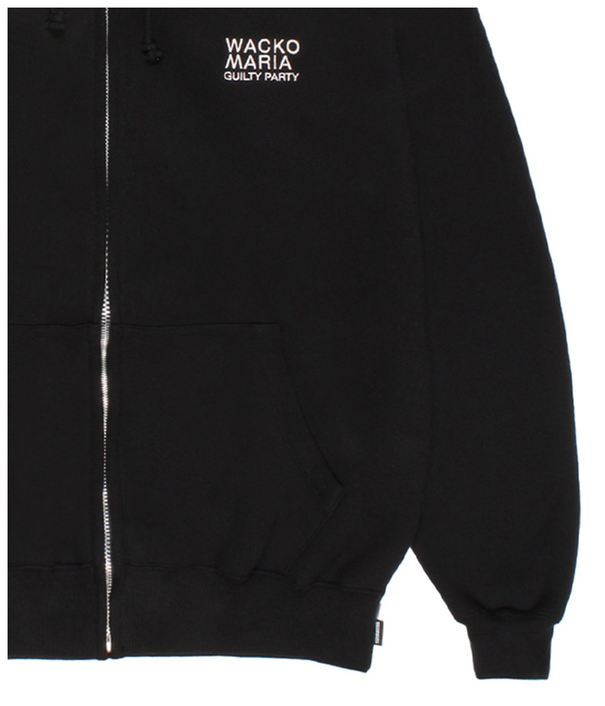 MIDDLE WEIGHT ZIP UP HOODED SWEAT SHIRT【BLACK】｜WACKO MARIA