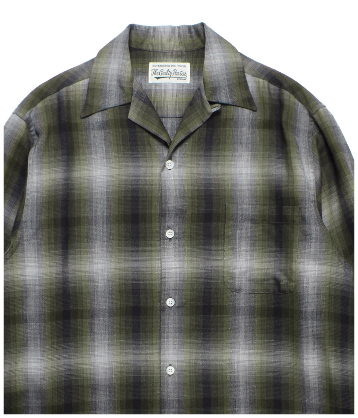 トップス OMBRE CHECK OPEN COLLAR SHIRT (TYPE-3) OMBRE CHECK OPEN COLLAR SHIRT (TYPE-3)【YELLOW】｜WACKO