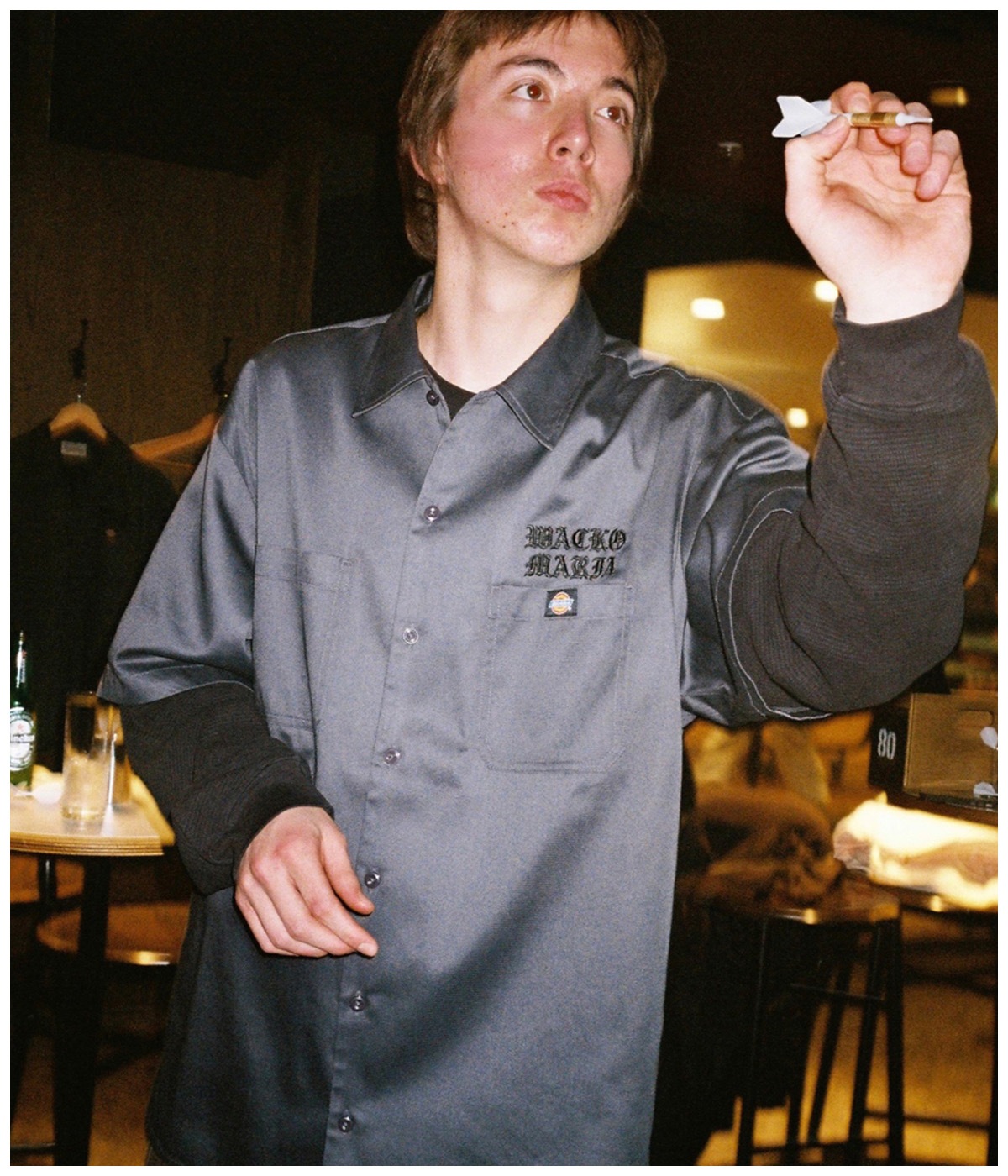 トップス WAKO MARIA / DICKIES WORK SHIRT WACKO MARIA/DICKIES / WORK SHIRT（GREEN）［ワークシャツ-24春