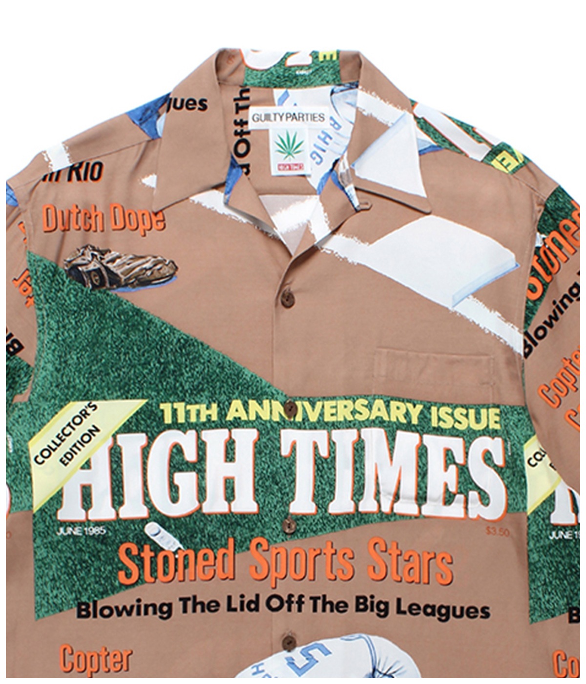 HIGH TIMES / HAWAIIAN SHIRT (TYPE-4)【BROWN】