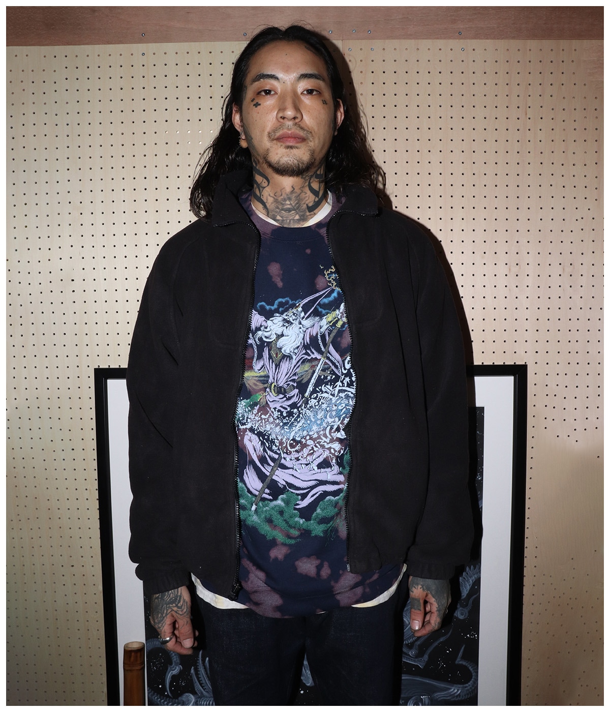 WIZARD TIE DYE SWEAT SHIRT【NAVY】