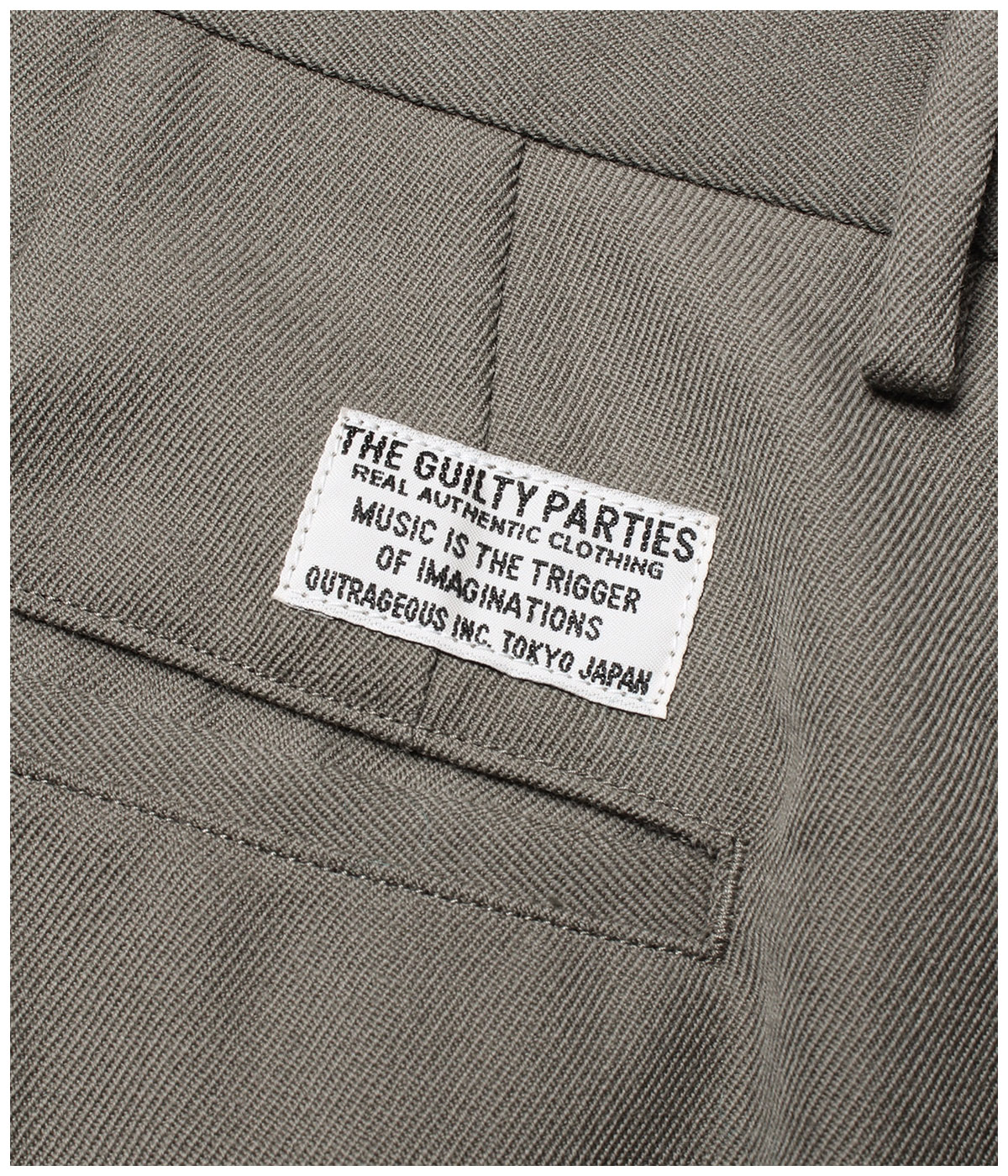 DOUBLE PLEATED WOOL TROUSERS【GRAY】