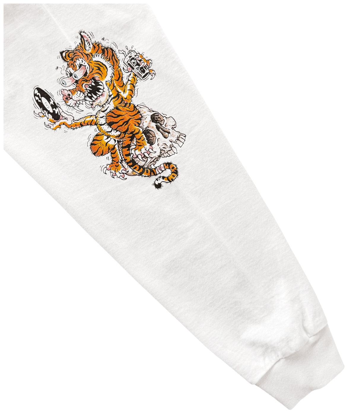 TIM LEHI / WASHED HEAVY WEIGHT LONG SLEEVE T-SHIRT (TYPE-2)【WHITE】