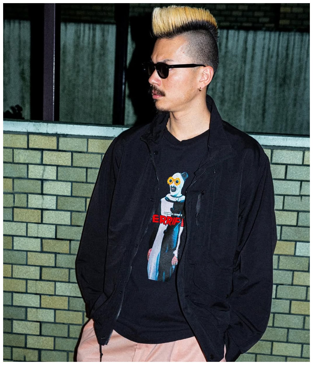TERRIFIER / WASHED HEAVY WEIGHT T-SHIRT (TYPE-2)【BLACK】｜WACKO