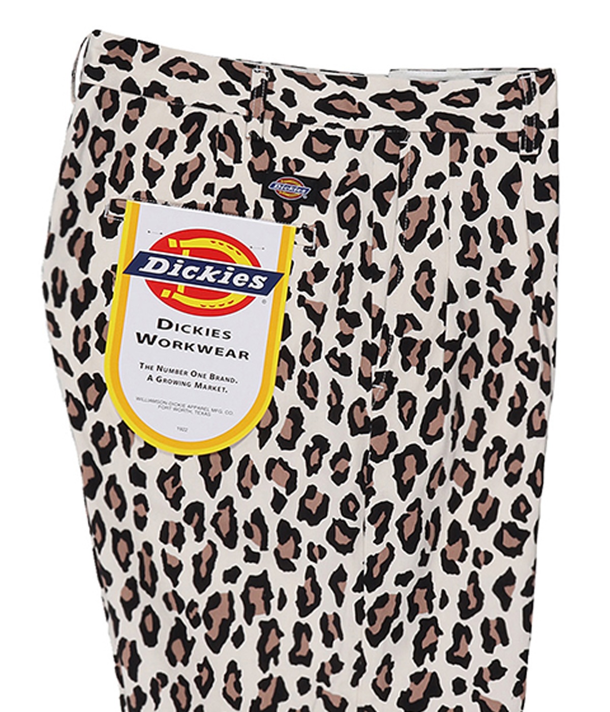 DICKIES / LEOPARD DOUBLE PLEATED SHORT TROUSERS【IVORY】