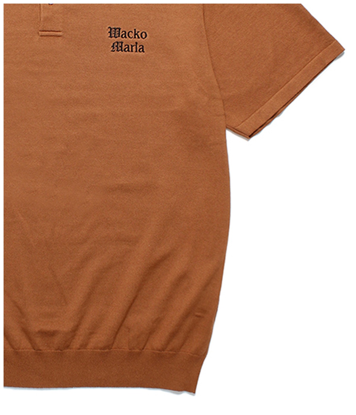 KNIT POLO SHIRT【BROWN】