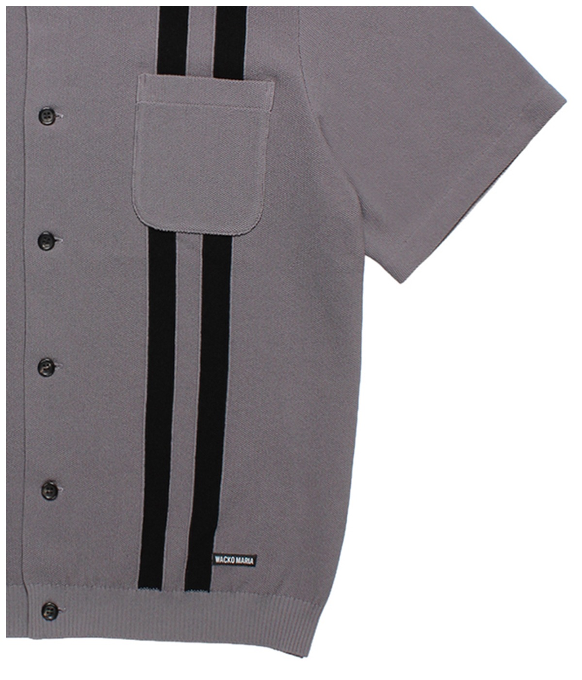 KNIT OPEN COLLAR SHIRT (TYPE-1)【GRAY】