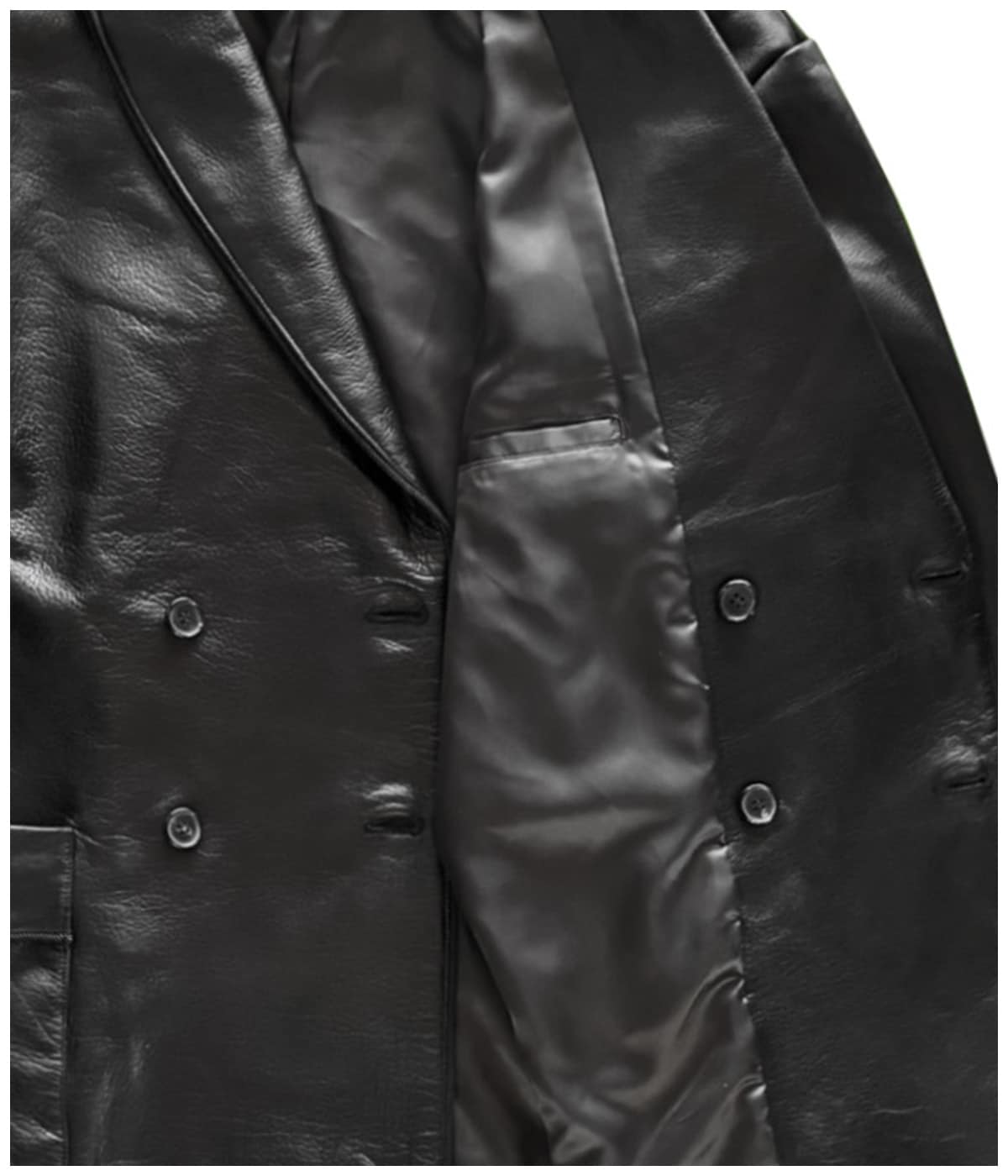 LEATHER DOUBLE SMOKING JACKET【BLACK】｜EXODUS｜MELTING POT