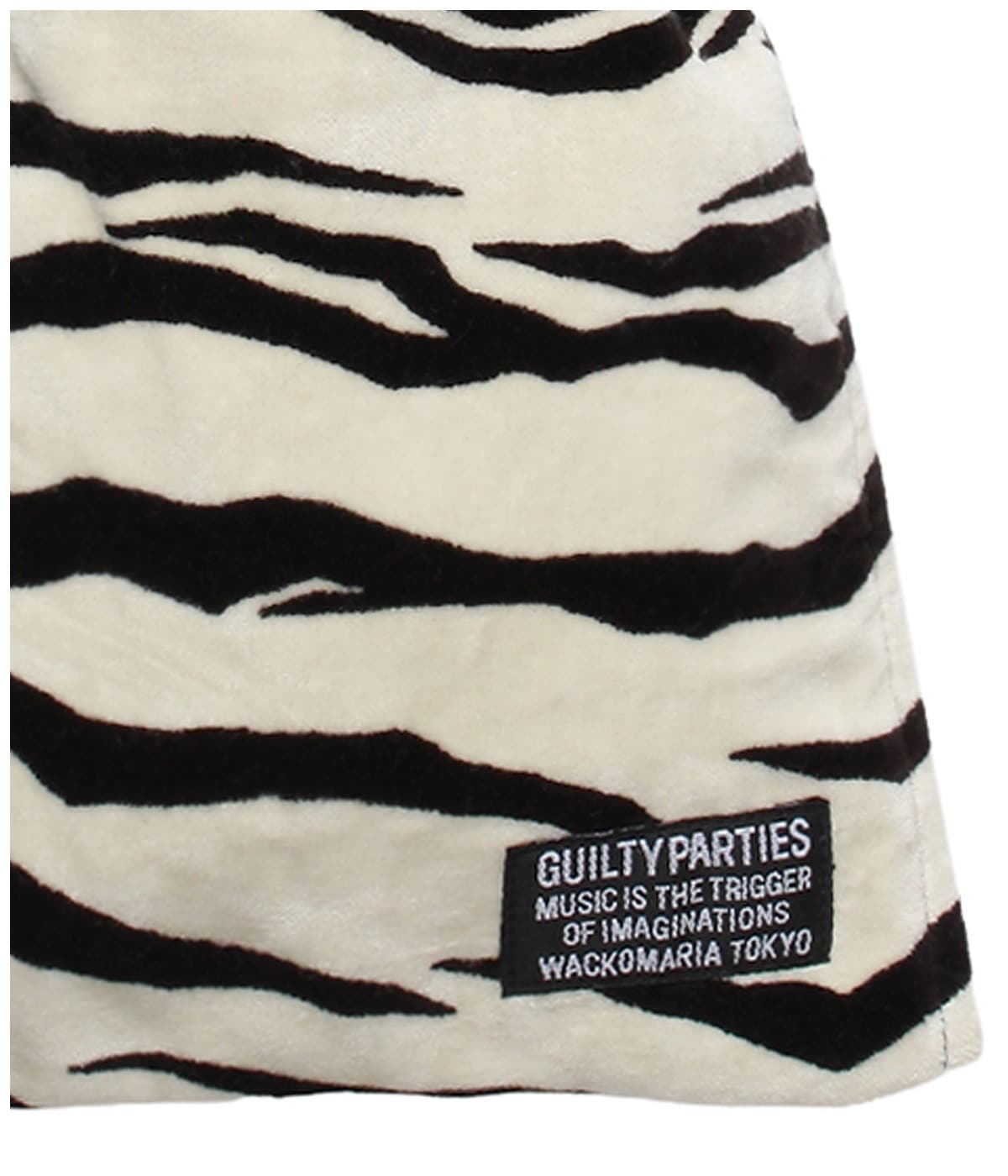 TIGER VELOUR DRAWSTRING BAG【WHITE】｜WACKO MARIA｜MELTING POT