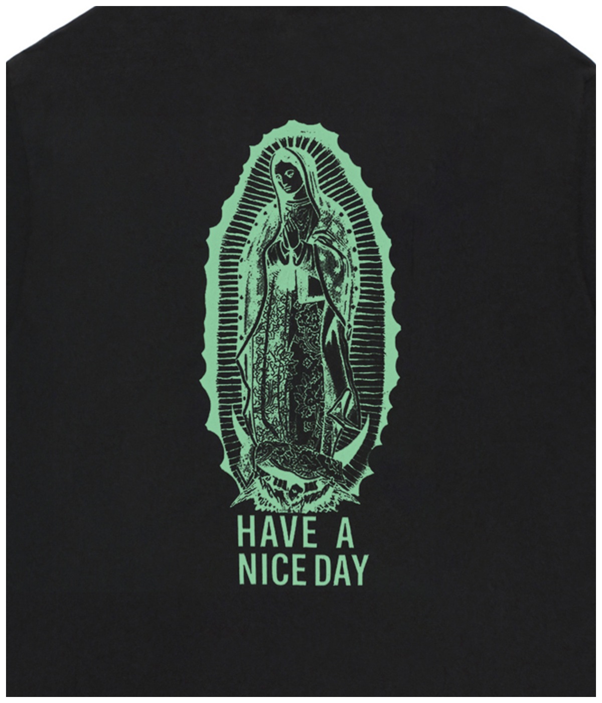 WASHED HEAVY WEIGHT LONG SLEEVE T-SHIRT (TYPE-2)【BLACK-GREEN