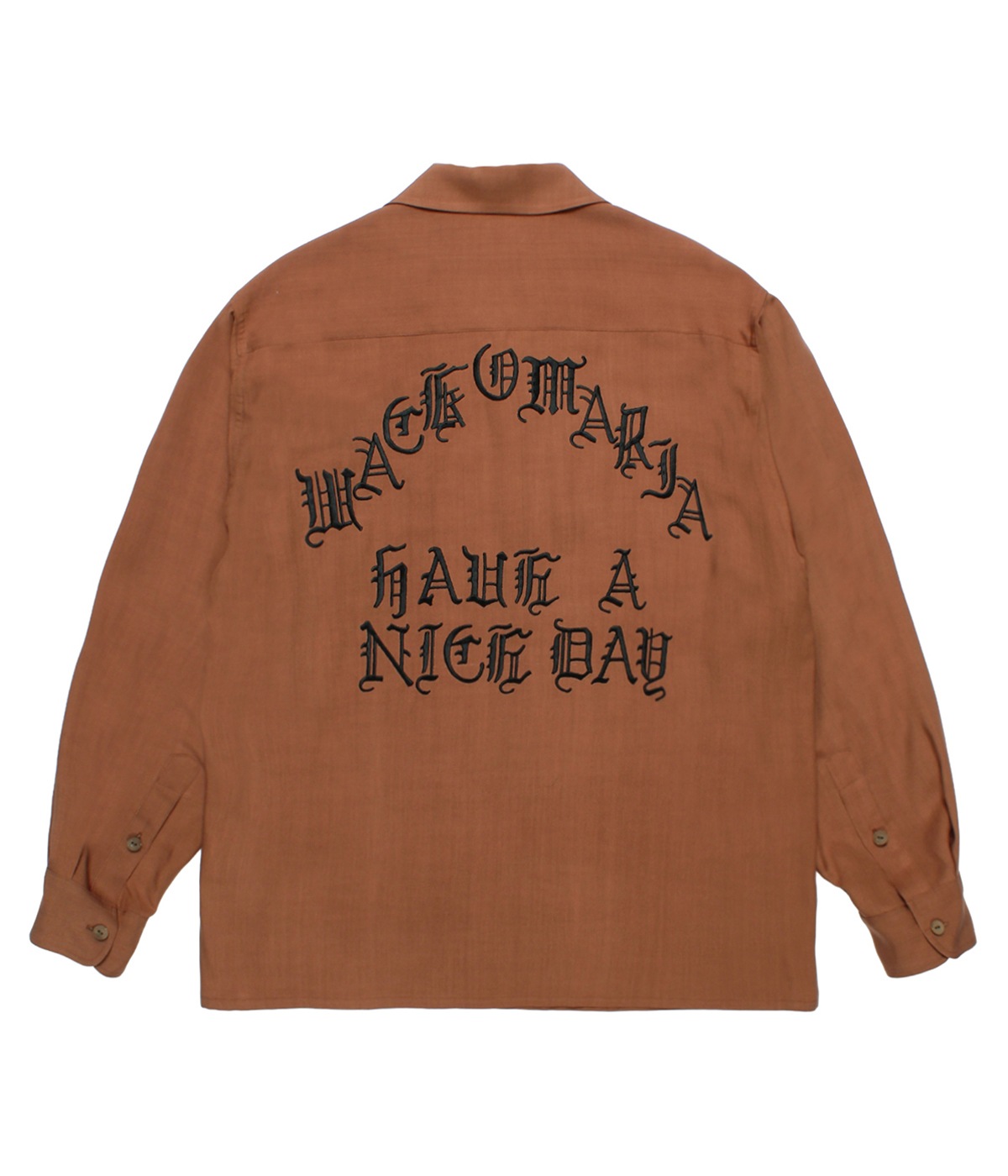 50'S OPEN COLLAR SHIRT (TYPE-3)【BROWN】