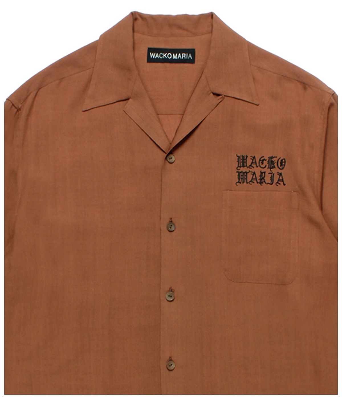 50'S OPEN COLLAR SHIRT (TYPE-3)【BROWN】