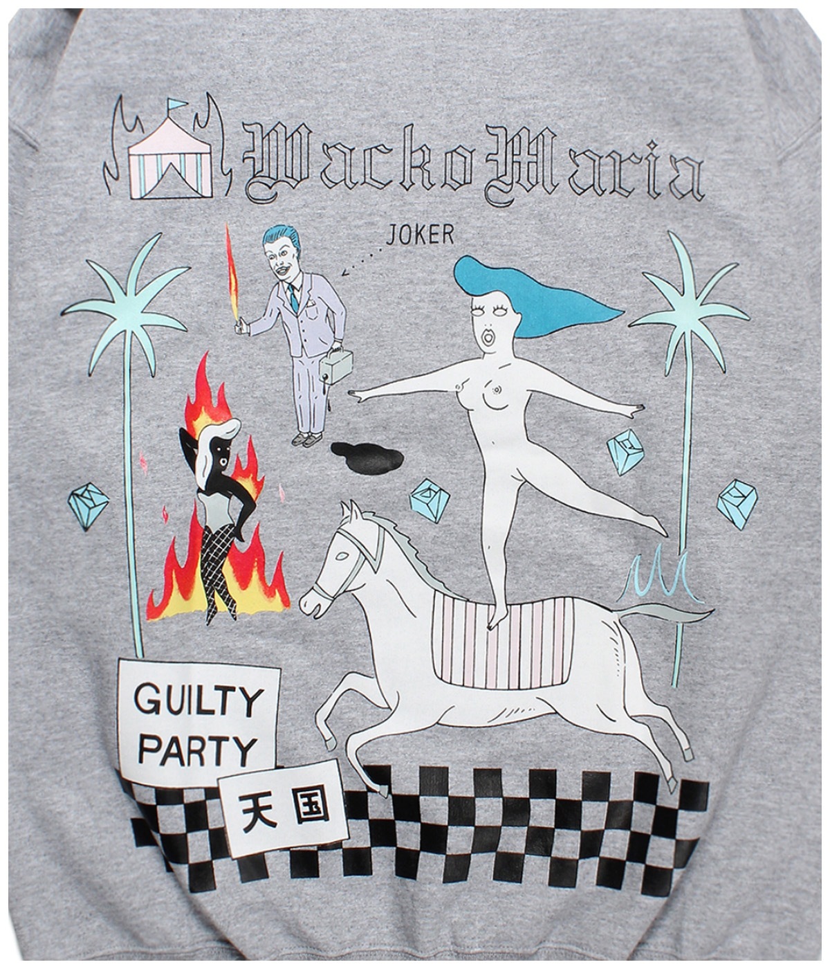 世界平和プロジェクト / CREW NECK SWEAT SHIRT (TYPE-8)【GRAY