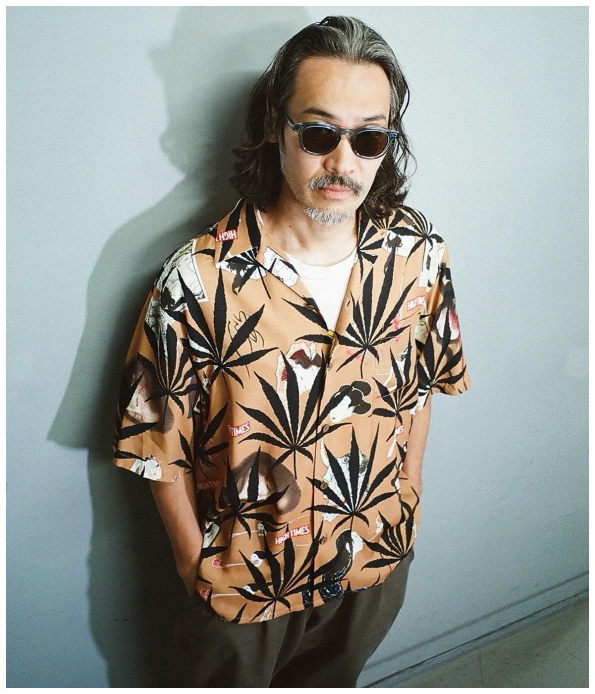 HIGH TIMES / HAWAIIAN SHIRT (TYPE-2)【BROWN】｜WACKO MARIA