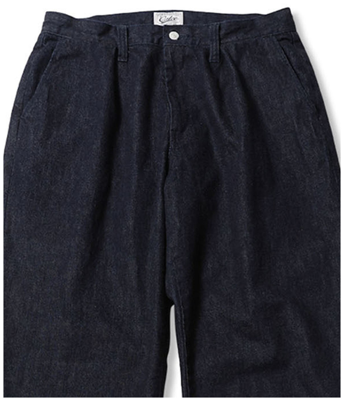 VINTAGE REPRODUCT DENIM TUCK TROUSERS【INDIGO BLUE】