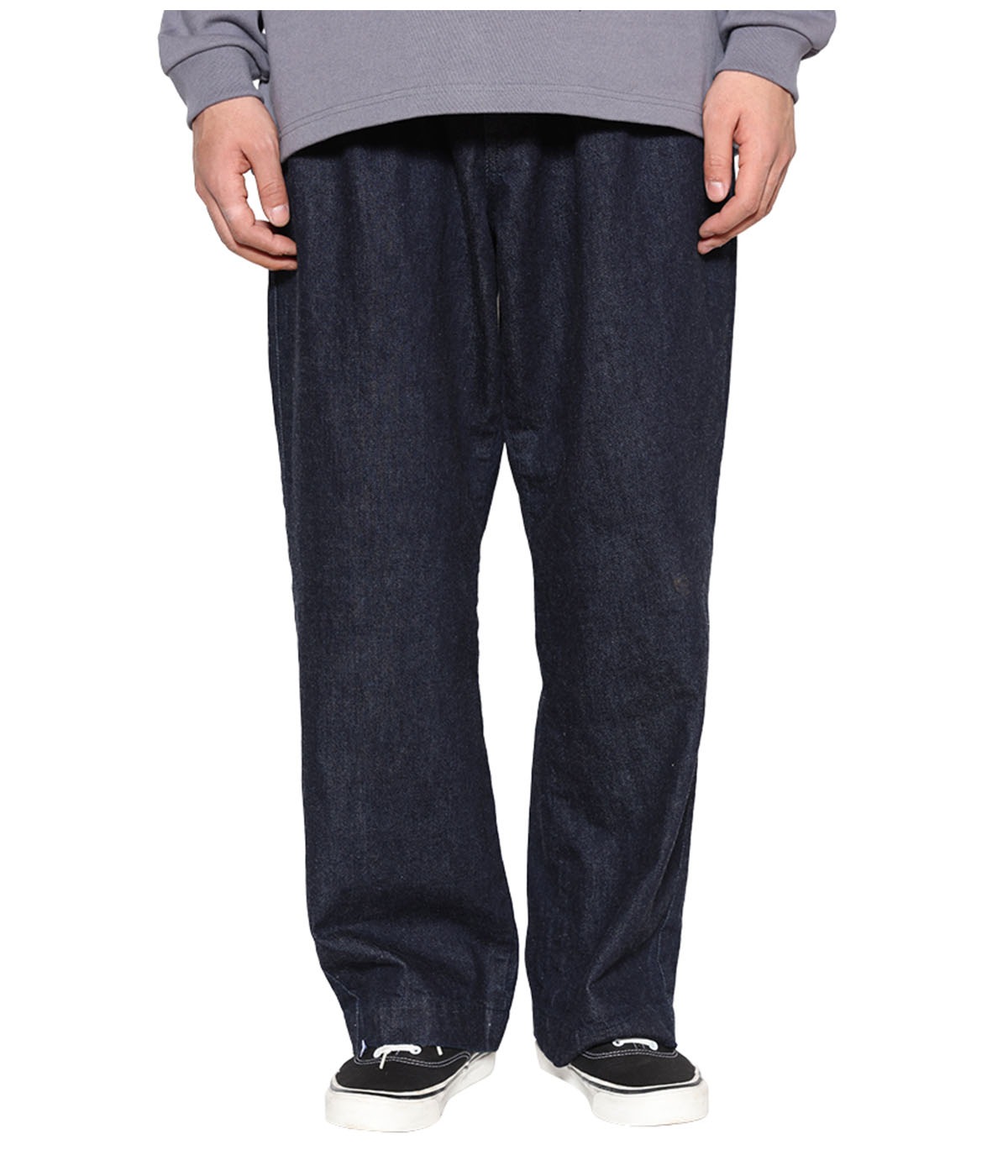 VINTAGE REPRODUCT DENIM TUCK TROUSERS【INDIGO BLUE】