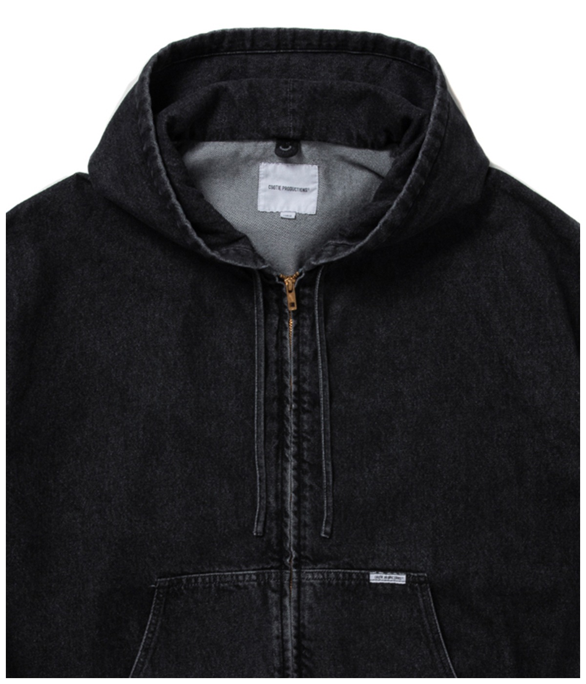 Denim Zip Up Hooded Jacket　BLACK FADE　S 12.5oz Denim Zip Up Hooded Jacket【BLACK FADE】｜COOTIE