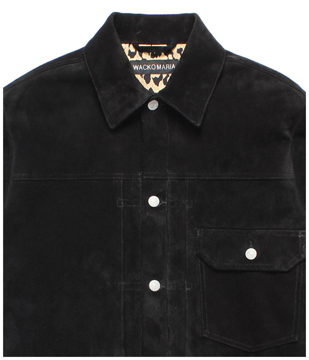 SUEDE LEATHER TRUCKER JACKET (TYPE-2)【BLACK】