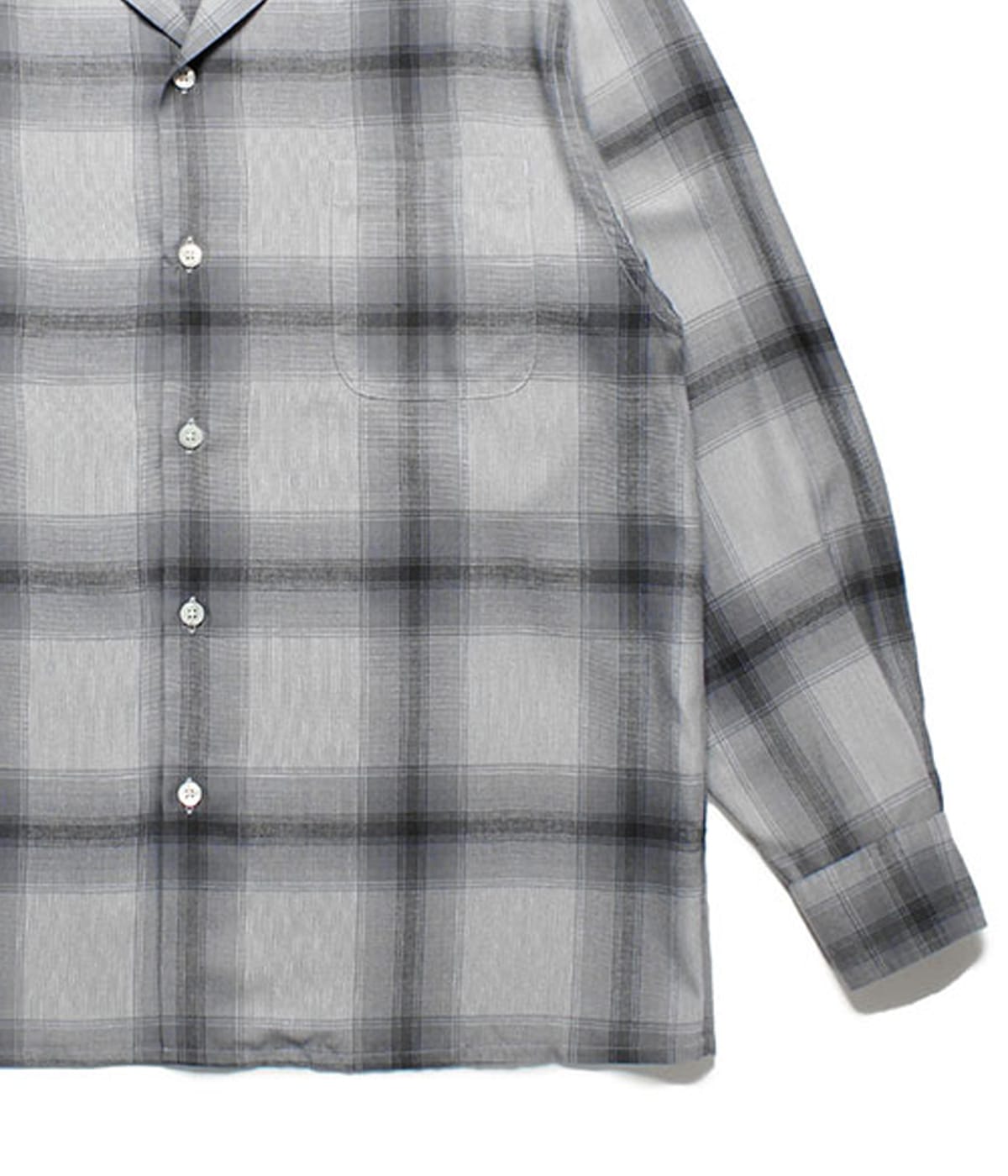 トップス WACKO MARIA OMBRE CHECK SHIRT M Wacko Maria Men's Type-1 Ombre Check Open Collar Shirt in