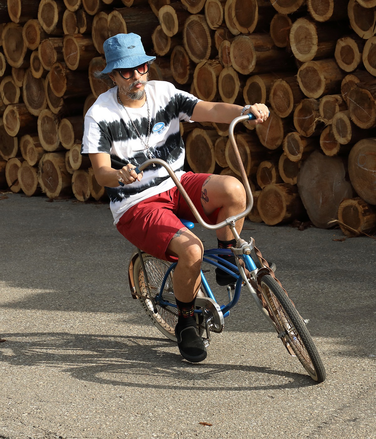 S/S TIE DYE BORDER TEE【RED BORDER】｜CHALLENGER｜MELTING POT 
