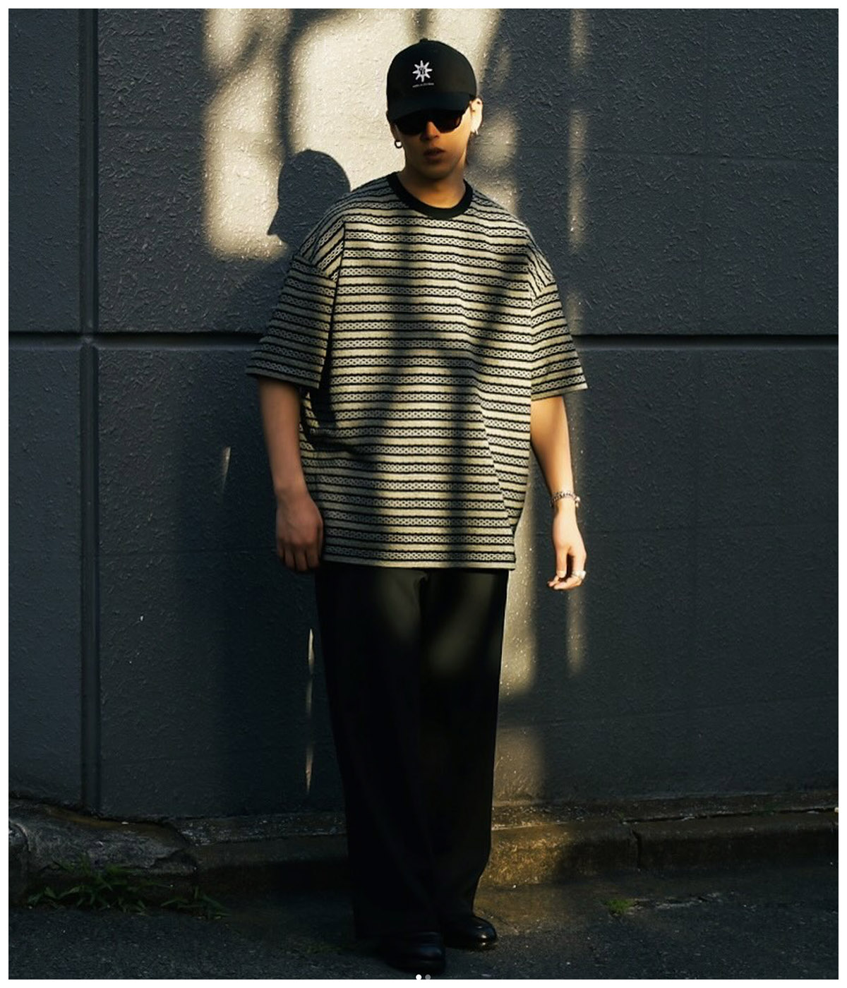 Jacquard Border S/S Tee【BLACK】｜COOTIE PRODUCTIONS