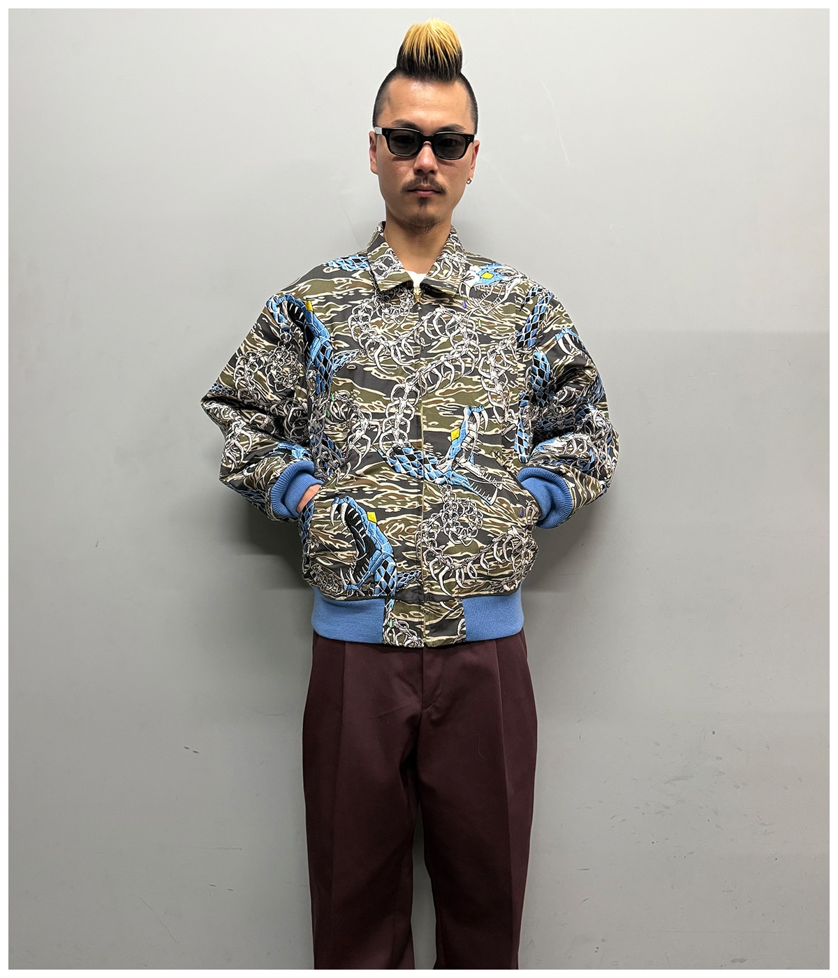 DOUBLE PLEATED CHINO TROUSERS【BURGUNDY】｜WACKO MARIA｜MELTING