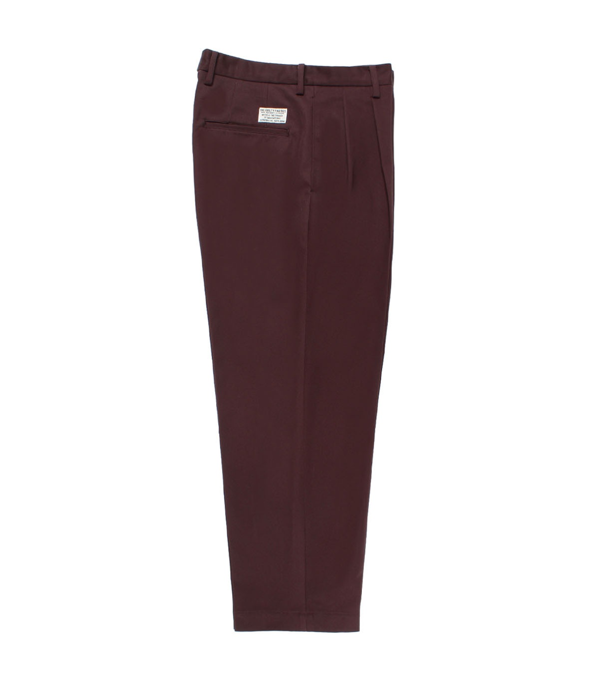 美品XL ワコマリア ダブルプリーテッドチノ バーガンディ DOUBLE PLEATED CHINO TROUSERS【BURGUNDY】｜WACKO MARIA｜MELTING