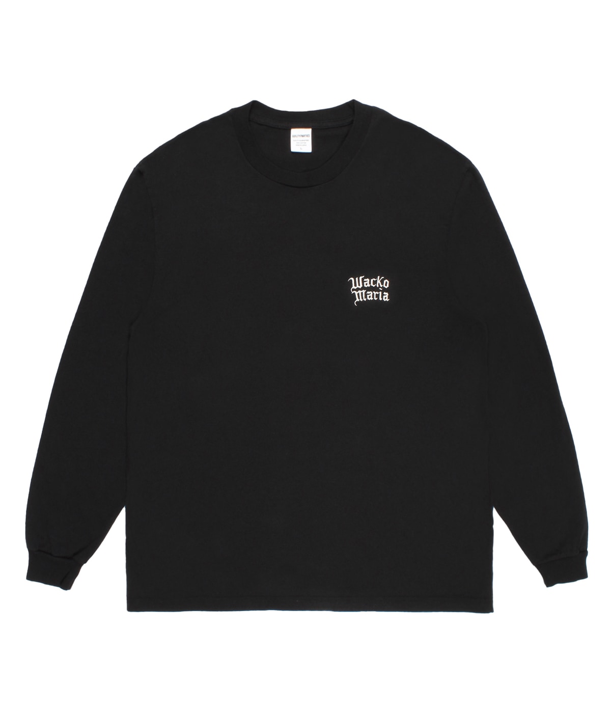 WASHED HEAVY WEIGHT LONG SLEEVE T-SHIRT (TYPE-1)【BLACK-WHITE