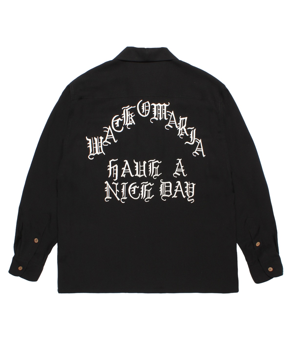 50'S OPEN COLLAR SHIRT (TYPE-3)【BLACK】｜WACKO MARIA｜MELTING POT