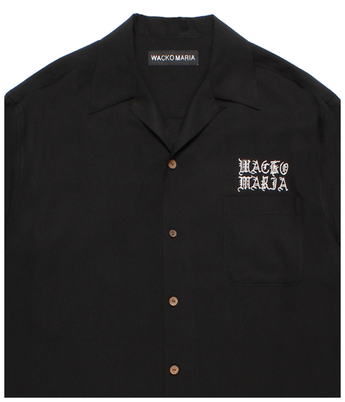 50'S OPEN COLLAR SHIRT (TYPE-3)【BLACK】｜WACKO MARIA｜MELTING POT