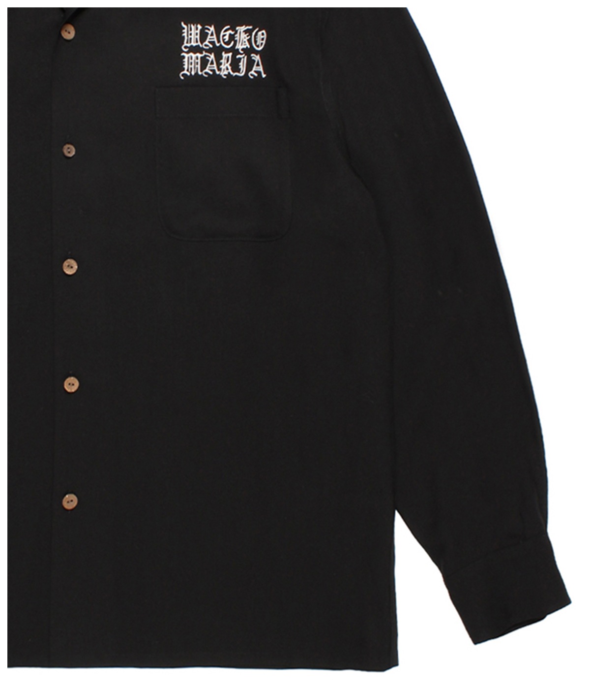 50'S OPEN COLLAR SHIRT (TYPE-3)【BLACK】｜WACKO MARIA｜MELTING POT