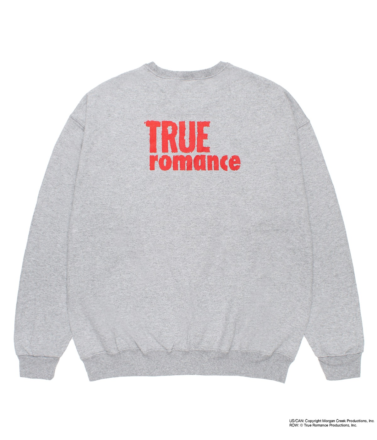 TRUE ROMANCE / CREW NECK SWEAT SHIRT (TYPE-3)【GRAY】