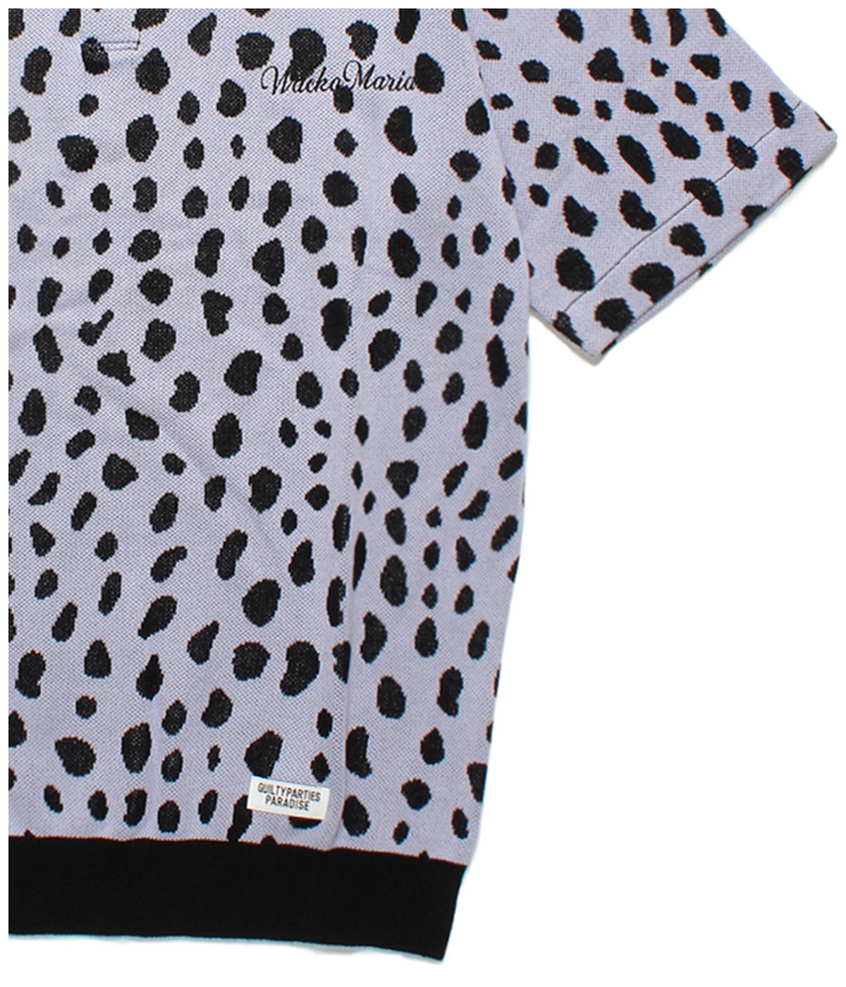 LEOPARD JACQUARD KNIT POLO SHIRT【PURPLE】｜WACKO MARIA｜MELTING 
