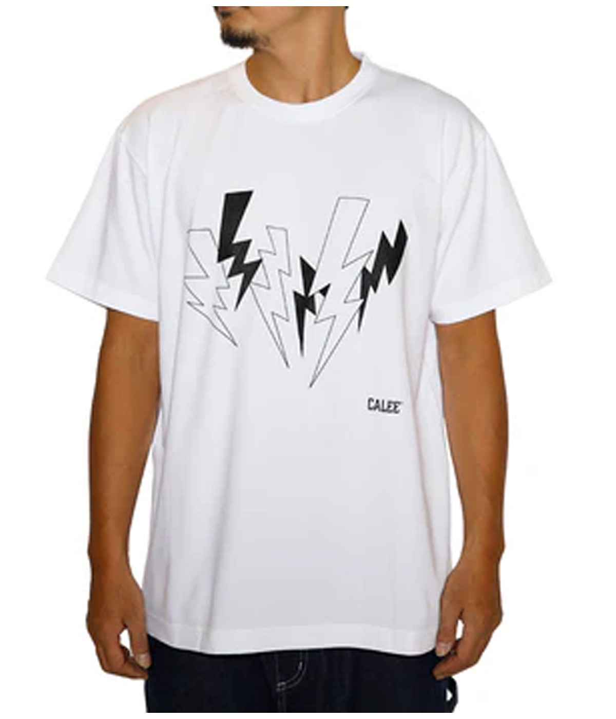 STRETCH THUNDER BOLT TEE【WHITE】