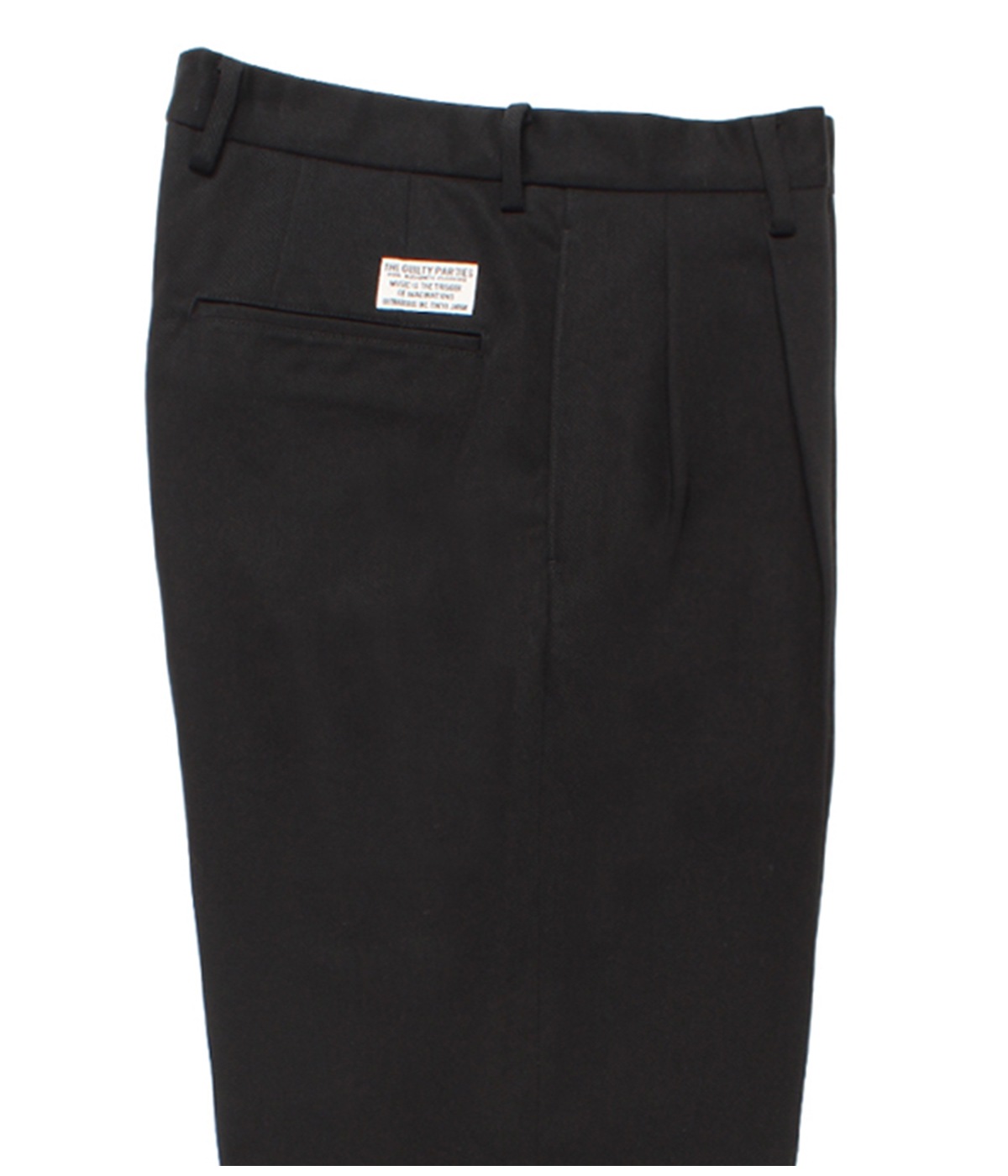 DOUBLE PLEATED CHINO TROUSERS【BLACK】｜WACKO MARIA｜MELTING POT