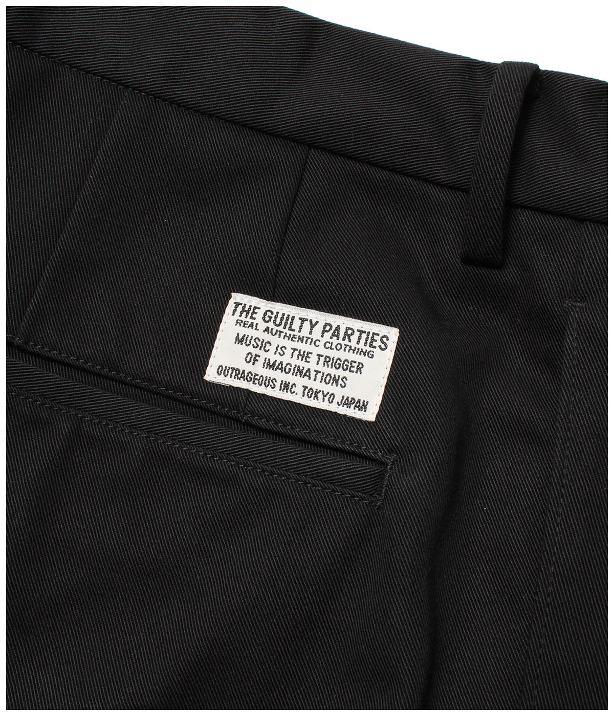DOUBLE PLEATED CHINO TROUSERS【BLACK】｜WACKO MARIA｜MELTING POT