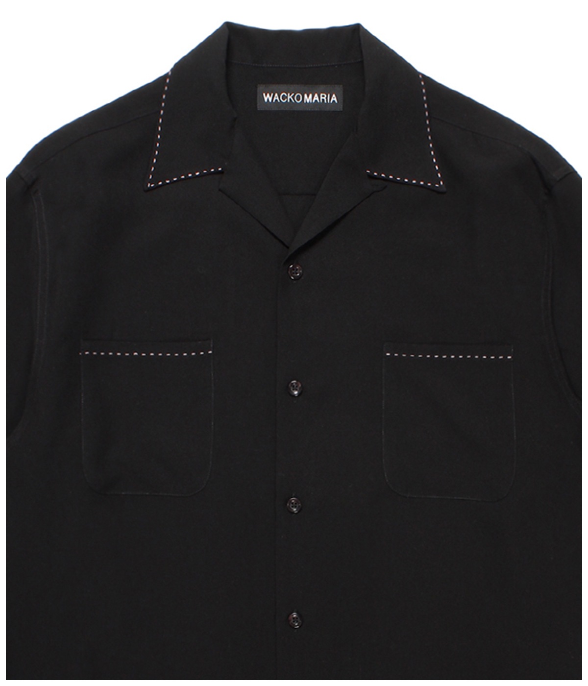 50'S OPEN COLLAR SHIRT (TYPE-5)【BLACK】