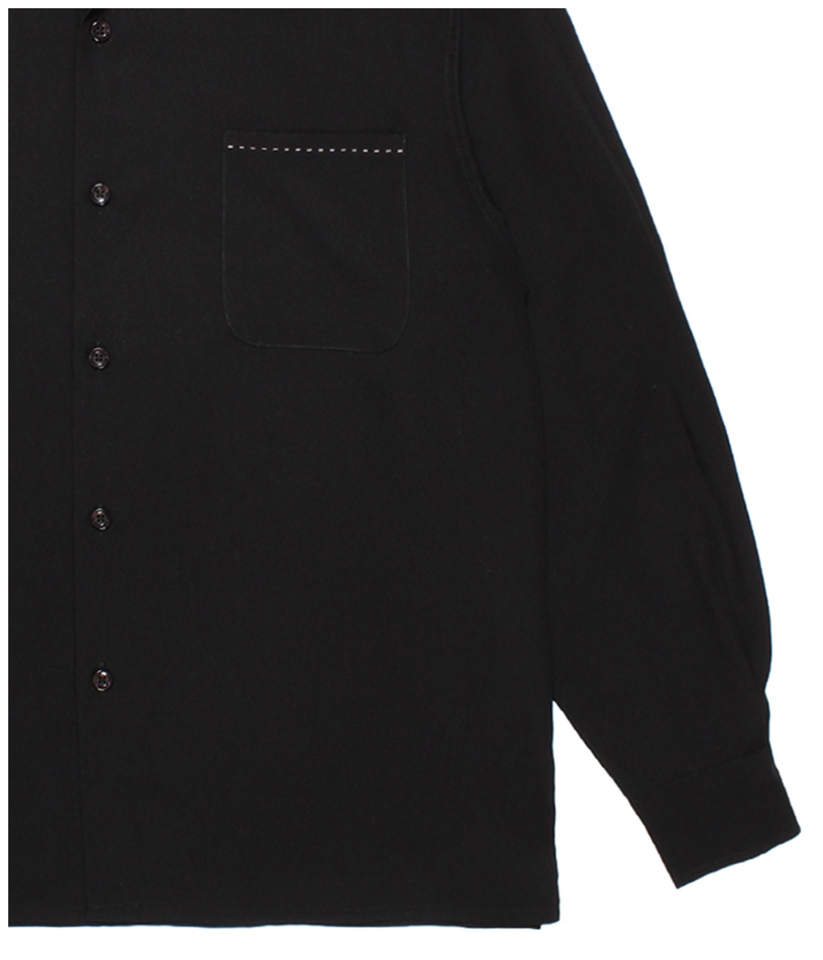 50'S OPEN COLLAR SHIRT (TYPE-5)【BLACK】