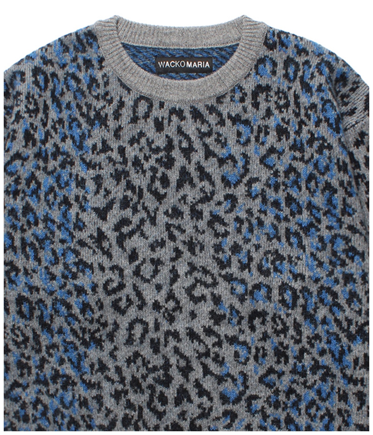 LEOPARD MOHAIR JACQUARD KNIT SWEATER【GRAY】｜WACKO MARIA｜MELTING