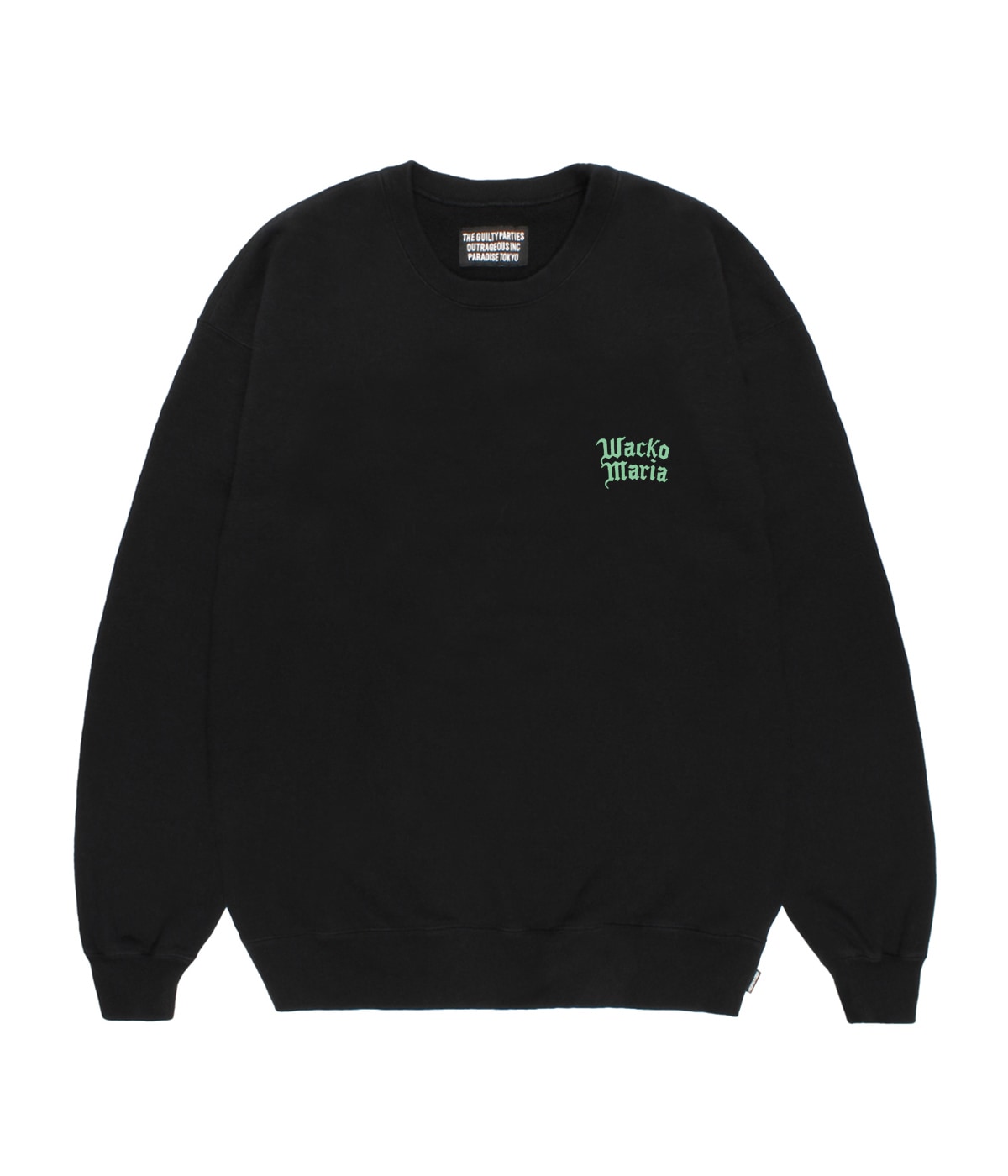 WASHED HEAVY WEIGHT SWEAT SHIRT (TYPE-3)【BLACK-GREEN】