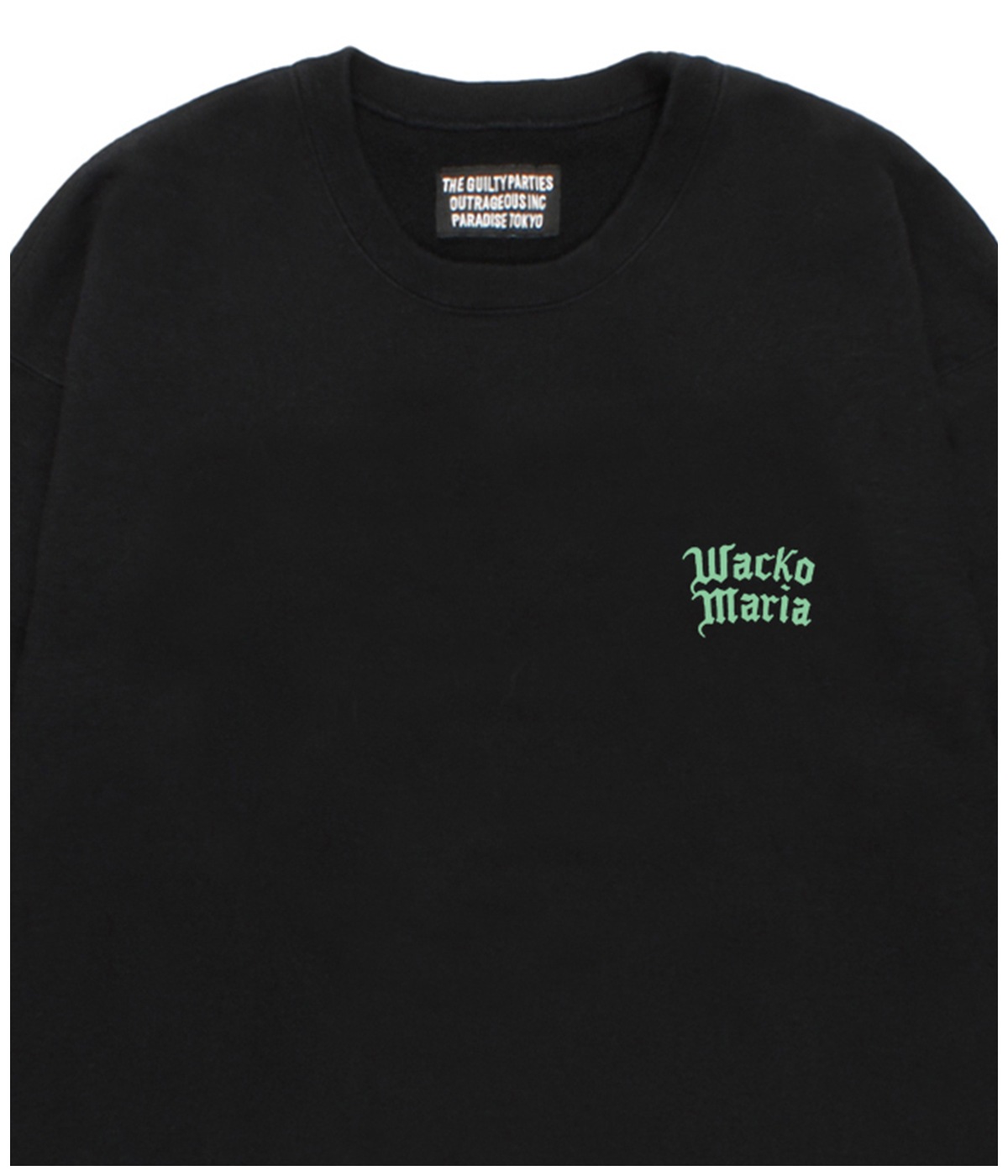 WASHED HEAVY WEIGHT SWEAT SHIRT (TYPE-3)【BLACK-GREEN】