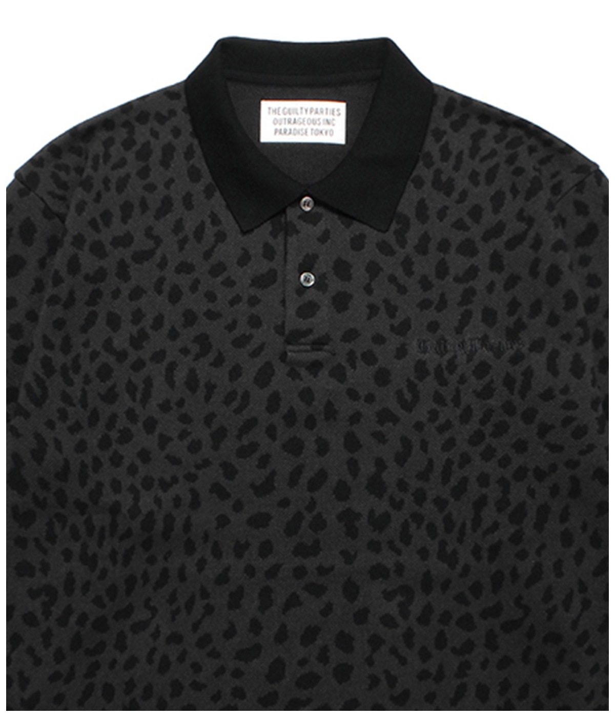 LEOPARD KNIT JACQUARD POLO SHIRT【CHARCOAL】｜WACKO MARIA｜MELTING