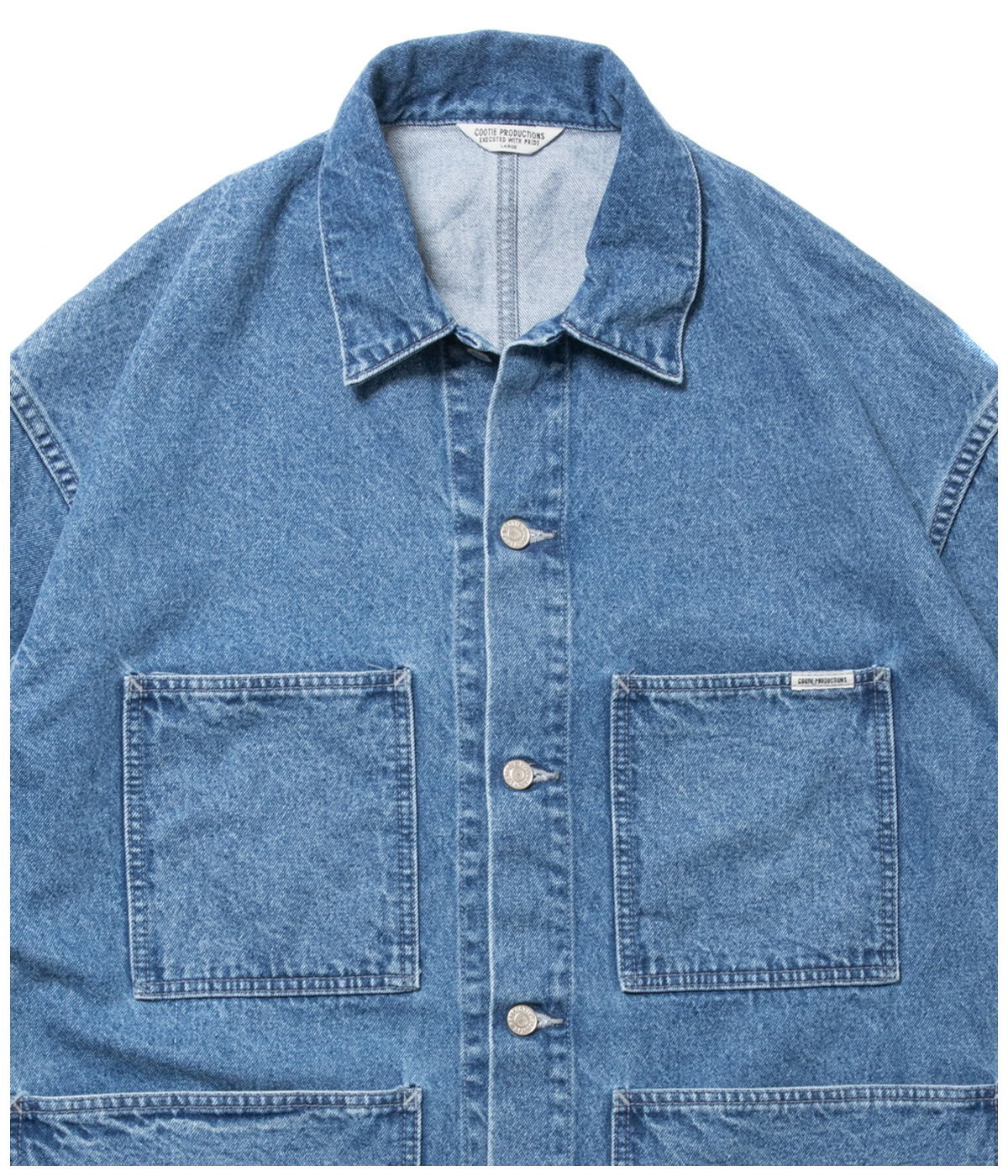 COOTIE PRODUCTIONS 美品 デニムカバーオール ハードウォッシュ COOTIE PRODUCTIONS/Denim Coverall（Black One Wash）［デニム