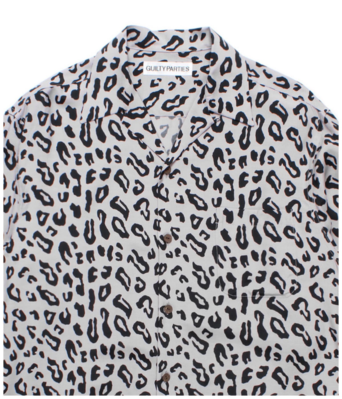 WACKO MARIA LEOPARD HAWAIIAN SHIRT グレー WACKO MARIA/LEOPARD HAWAIIAN SHIRT（GRAY）［レオパード