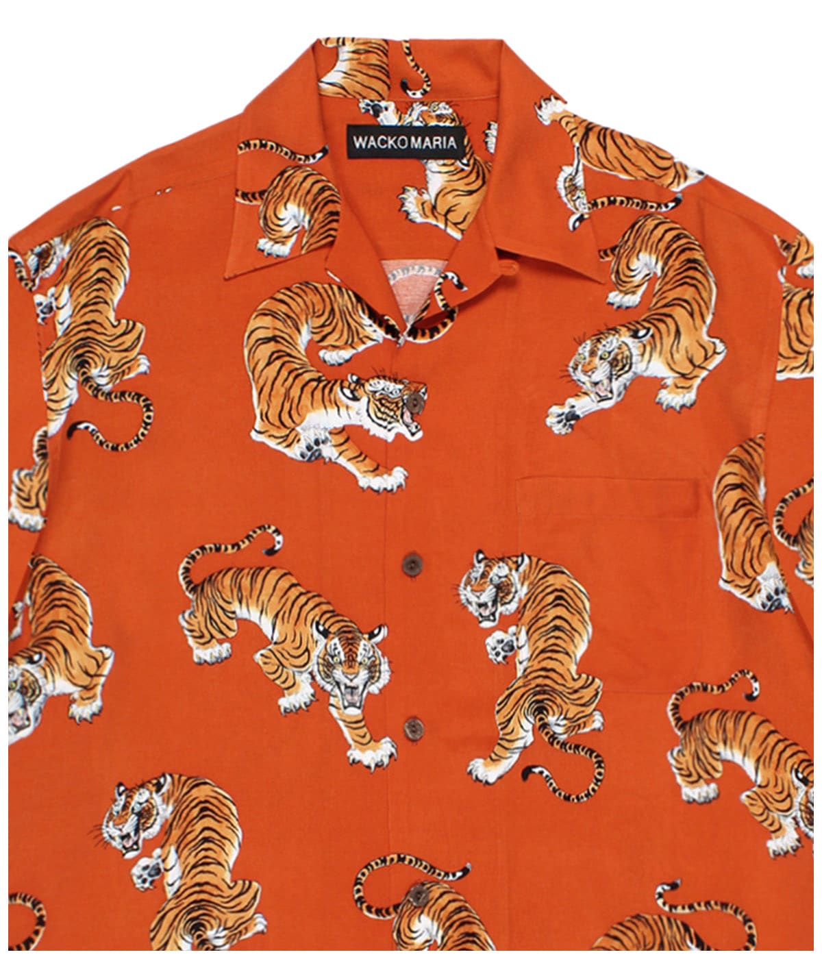 TIM LEHI / HAWAIIAN SHIRT L/S (TYPE-3)【ORANGE】｜WACKO MARIA