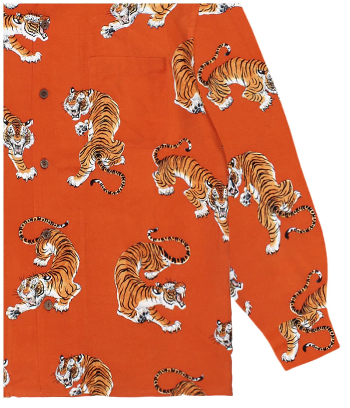 TIM LEHI / HAWAIIAN SHIRT L/S (TYPE-3)【ORANGE】｜WACKO MARIA