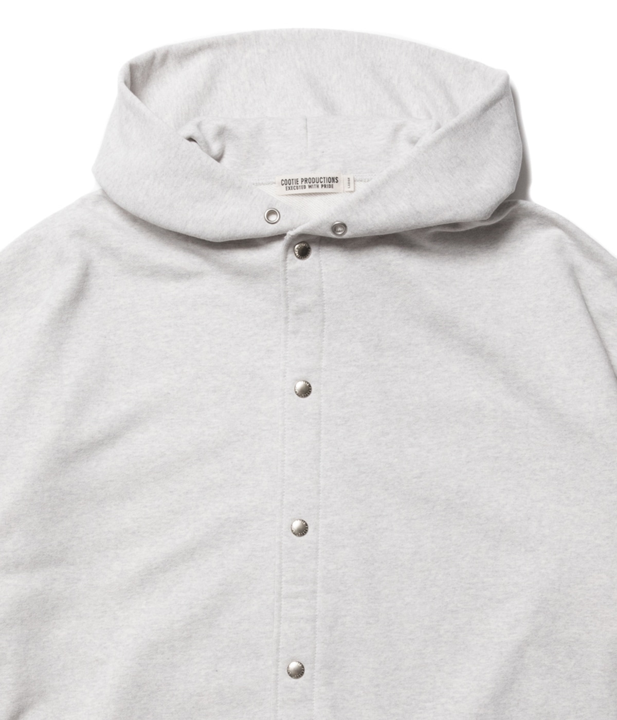 Open End Yarn Plain Sweat Snap Hoodie【OATMEAL】｜COOTIE 