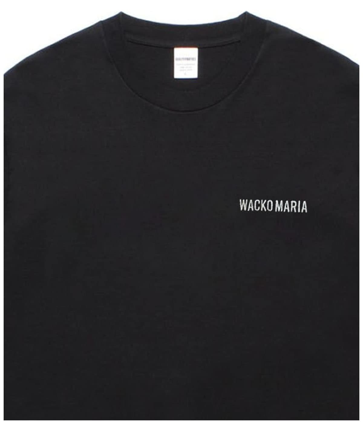 WACKO MARIA 刺繍ロゴ Tシャツ 25FWE-WMT-WT01 WACKO MARIA/WASHED HEAVY WEIGHT T-SHIRT（BLACK）［刺繍T-25