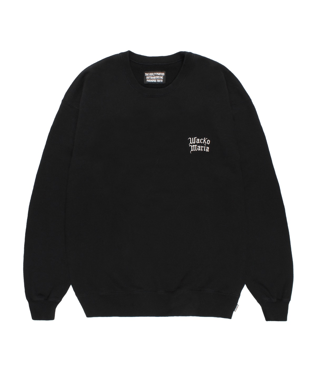 WASHED HEAVY WEIGHT SWEAT SHIRT (TYPE-2)【BLACK-WHITE】