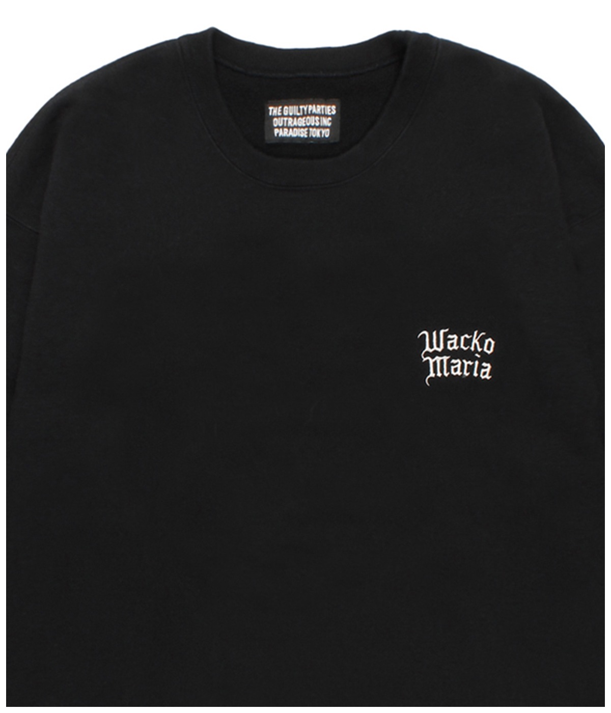 WASHED HEAVY WEIGHT SWEAT SHIRT (TYPE-2)【BLACK-WHITE】